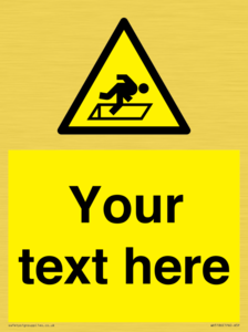 Custom Warning Hatch Sign